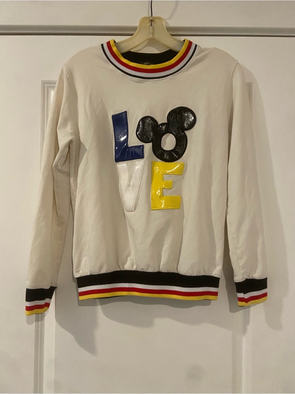Yativi Long sleeved small Vintage Shirt With Disney L-O-V-E stitched